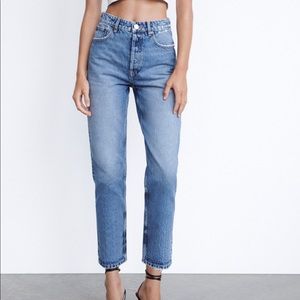 Zara High Raise Straight Jeans